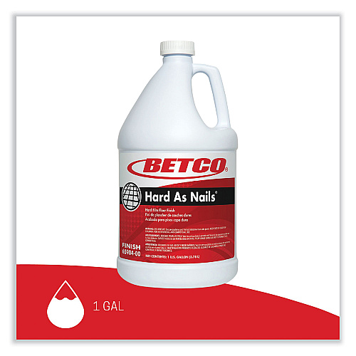 Betco Hard As Nails Floor Finish, 1 gal Bottle, 4/Carton (6590400)