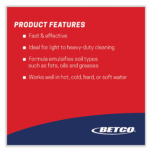 Betco Kitchen Degreaser, Characteristic Scent, 1 gal Bottle, 4/Carton (10120400)
