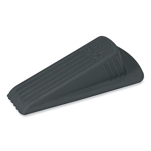 Master Caster Big Foot Doorstop, No Slip Rubber Wedge, 2.25w x 4.75d x 1.25h, Gray, 2/Pack (00972)