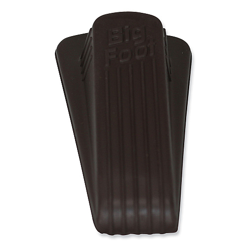 Master Caster Big Foot Doorstop, No Slip Rubber Wedge, 2.25w x 4.75d x 1.25h, Brown, 2/Pack (00971)
