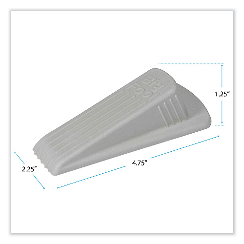 Master Caster Big Foot Doorstop, No Slip Rubber Wedge, 2.25w x 4.75d x 1.25h, Beige, 2/Pack (00975)