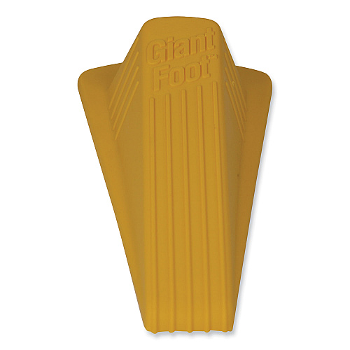 Master Caster Giant Foot Doorstop, No-Slip Rubber Wedge, 3.5w x 6.75d x 2h, Safety Yellow (00966)