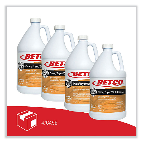 Betco Oven Fryer Grill Cleaner, Characteristic Scent, 1 gal Bottle, 4/Carton (10010400)