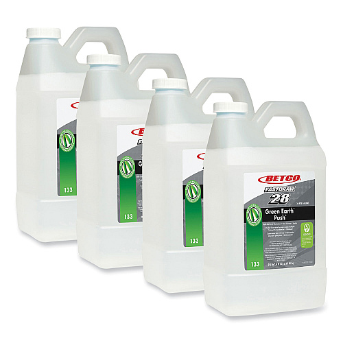 Betco PUSH All Purpose Cleaner and Odor Eliminator, New Green Scent, 2 L Bottle, 4/Carton (1334700)