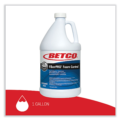Betco FiberPro Foam Control Liquid Defoamer, 1 gal Bottle, 4/Carton (4030400)