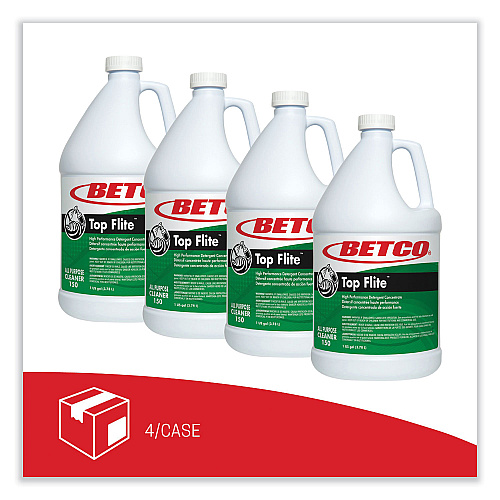Betco Top Flite All-Purpose Cleaner, Mint Scent, 1 gal Bottle, 4/Carton (1500400)