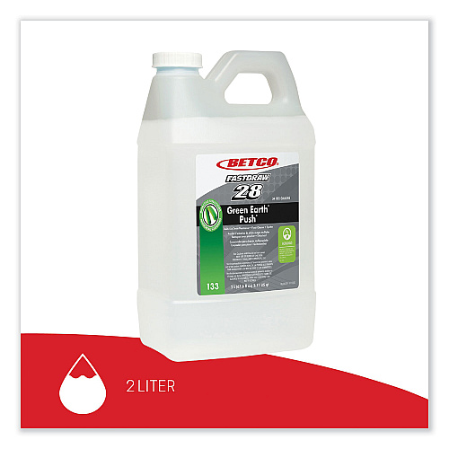 Betco PUSH All Purpose Cleaner and Odor Eliminator, New Green Scent, 2 L Bottle, 4/Carton (1334700)