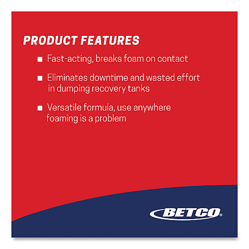 Betco FiberPro Foam Control Liquid Defoamer, 1 gal Bottle, 4/Carton (4030400)
