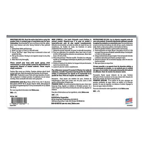 Betco Reinforce Floor Cleaner and Protectant, Lemon Scent, 1 gal Bottle, 4/Carton (16830400)