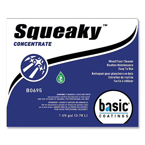 Betco Squeaky Concentrate Floor Cleaner, Characteristic Scent, 1 gal Bottle, 4/Carton (B06950412)