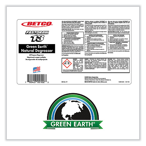 Betco Green Earth Natural Degreaser, Mild Scent, 2 L Bottle, 4/Carton (2174700)