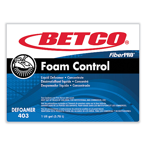Betco FiberPro Foam Control Liquid Defoamer, 1 gal Bottle, 4/Carton (4030400)