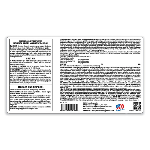 Betco AF79 Acid-Free Bathroom Cleaner Concentrate, Ocean Breeze Scent, 2 L Bottle, 4/Carton (3314700)