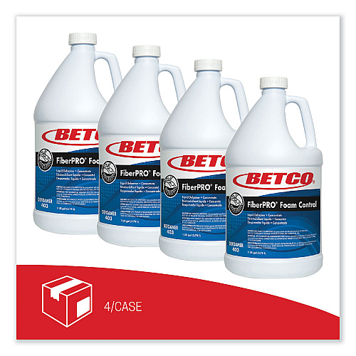 Betco FiberPro Foam Control Liquid Defoamer, 1 gal Bottle, 4/Carton (4030400)