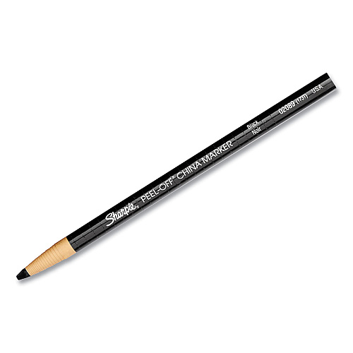 Sharpie Peel-Off China Markers, Black, Dozen (2089)