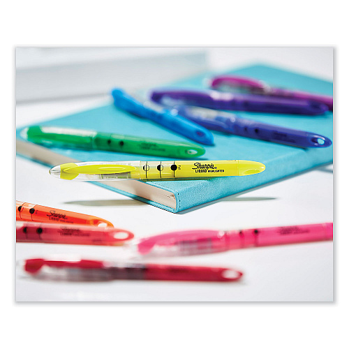 Sharpie Liquid Pen Style Highlighters, Assorted Ink Colors, Chisel Tip, Assorted Barrel Colors, 10/Set (24415PP)