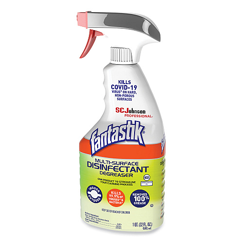 Fantastik Multi-Surface Disinfectant Degreaser, Herbal, 32 oz Spray Bottle (311836EA)