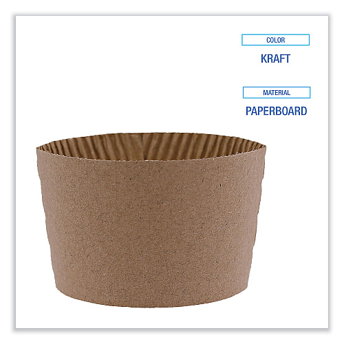 Boardwalk&reg; Cup Sleeves, Fits 10-20 oz Hot Cups, 1200/Carton (BWK1020SLEEVE)