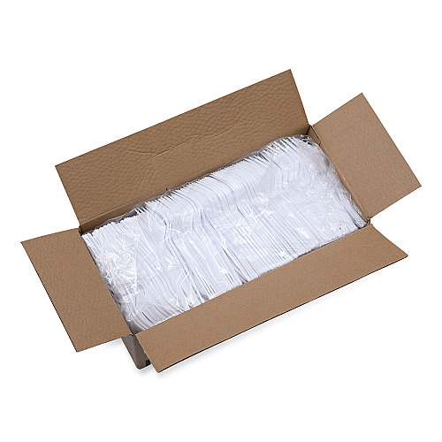 Boardwalk&reg; Heavyweight Disposable Plastic Forks, White, 1000 Forks (BWKFORKHW)