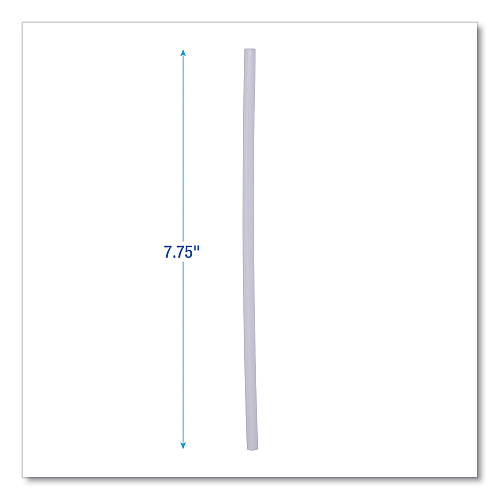Boardwalk&reg; Jumbo Plastic Straws, Translucent, 12,500 Straws (BWKJSTU775T50)