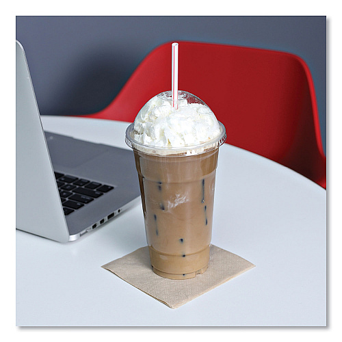 Boardwalk Wrapped Jumbo Straws, 7.75", Plastic, White/Red Stripe, 400/Pack, 25 Packs/Carton (BWKJSTW775S24)