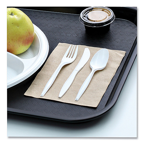 Boardwalk&reg; Wrapped Plastic Cutlery, Knives, White, 1000/Carton (BWKKNIFEIW)