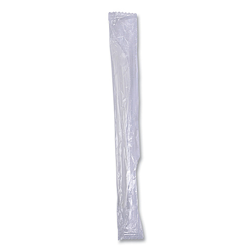 Boardwalk&reg; Wrapped Plastic Cutlery, Knives, White, 1000/Carton (BWKKNIFEIW)
