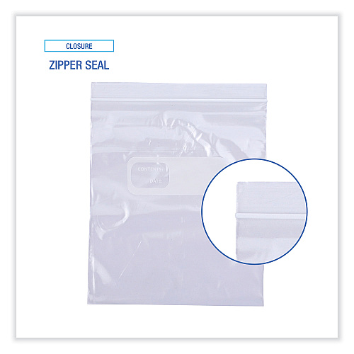 Boardwalk&reg; 1 Quart Reclosable Food Storage Bags, Clear, 500 Bags (BWKQUARTBAG)