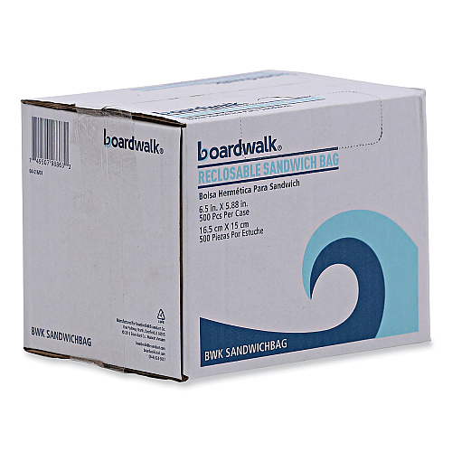 Boardwalk&reg; Resealable Sandwich Bags, 500 Bags (BWKSANDWICHBAG)