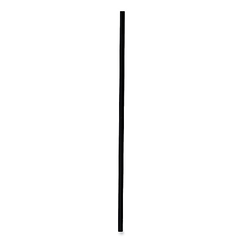 Boardwalk&reg; Unwrapped Stir-Straws, 5 1/4", Black, 1000/Pk, 10/Ctn (BWKSTRU525B10)