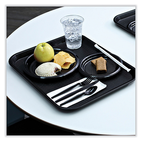 Boardwalk&reg; Heavyweight Wrapped Cutlery, Teaspoon, Black, 1000 Pcs (BWKTSHWPSBIW)