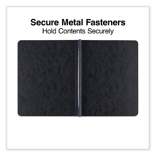 Universal Pressboard Report Cover, Two-Piece Prong Fastener, 3" Capacity, 8.5 x 11, Black/Black (UNV80571)