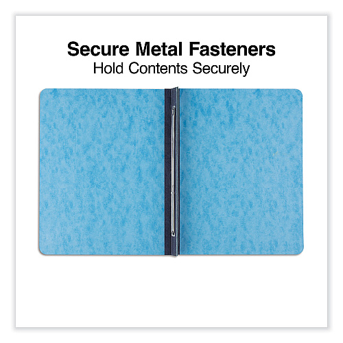 Universal Pressboard Report Cover, Two-Piece Prong Fastener, 3" Capacity, 8.5 x 11, Light Blue/Light Blue (UNV80572)