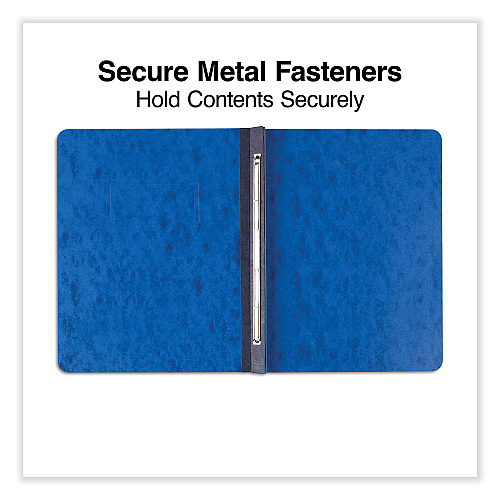 Universal Pressboard Report Cover, Two-Piece Prong Fastener, 3" Capacity, 8.5 x 11, Dark Blue/Dark Blue (UNV80573)