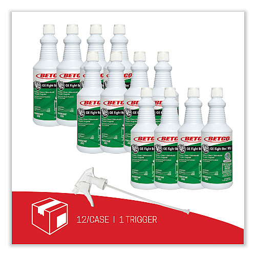 Betco GE Fight Bac RTU Disinfectant, Fresh Scent, 32 oz Bottle, 12/Carton (3901200)