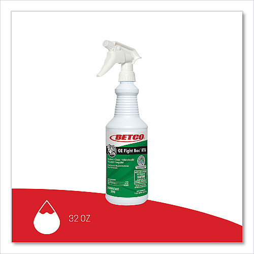 Betco GE Fight Bac RTU Disinfectant, Fresh Scent, 32 oz Bottle, 12/Carton (3901200)
