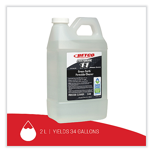 Betco Green Earth Peroxide Cleaner, Fresh Mint Scent, 2 L Bottle, 4/Carton (3364700)