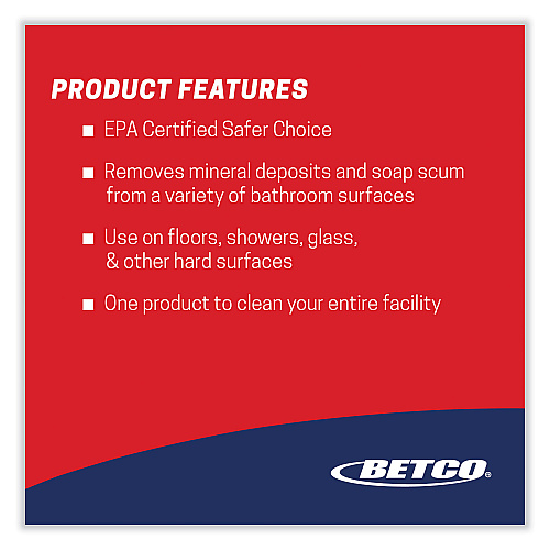 Betco Green Earth Peroxide Cleaner, Fresh Mint Scent, 2 L Bottle, 4/Carton (3364700)