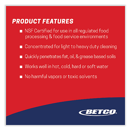 Betco Liquid Chisel Max Non-Butyl Degreaser, Characteristic Scent, 1 gal Bottle, 4/Carton (1450400)