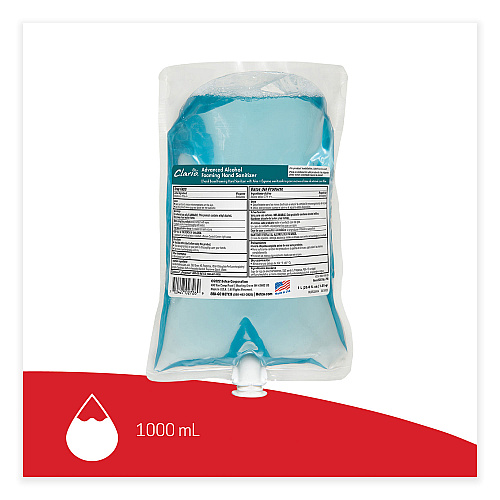 Betco Clario Advanced Alcohol Foaming Sanitizer, 1,000 mL Bag, Citrus, 6/Carton (7952900)
