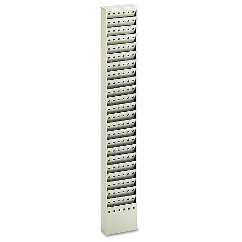 Safco Steel Magazine Rack, 23 Compartments, 10w x 4d x 65.5h, Gray (4322GR)