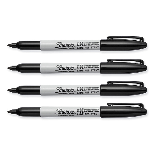 Sharpie Extreme Marker, Fine Bullet Tip, Black, 4/Pack (1927436)