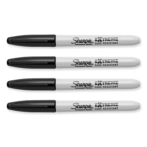 Sharpie Extreme Marker, Fine Bullet Tip, Black, 4/Pack (1927436)
