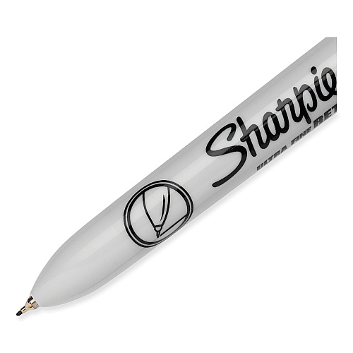 Sharpie Retractable Permanent Marker, Extra-Fine Needle Tip, Black, 3/Pack (1735793)