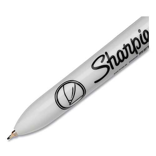 Sharpie Retractable Permanent Marker, Extra-Fine Needle Tip, Black (1735790)