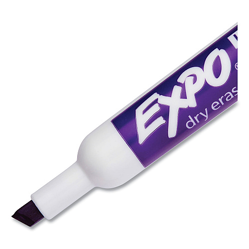 EXPO Low-Odor Dry-Erase Marker, Broad Chisel Tip, Purple (80008)