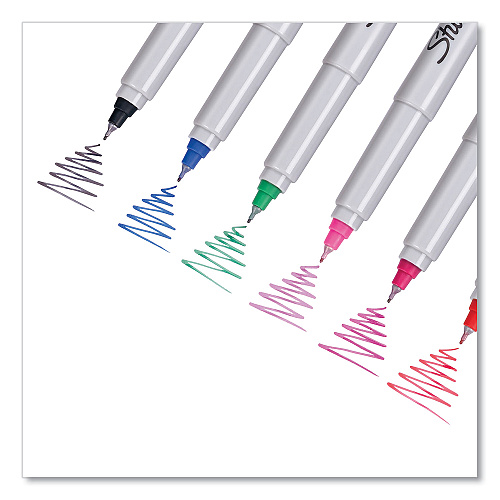 Sharpie Ultra Fine Tip Permanent Marker, Ultra-Fine Needle Tip, Blue, Dozen (37003)
