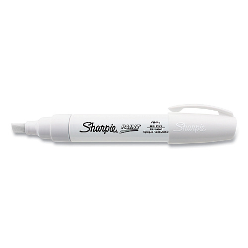 Sharpie Permanent Paint Marker, Extra-Broad Chisel Tip, White (35568)