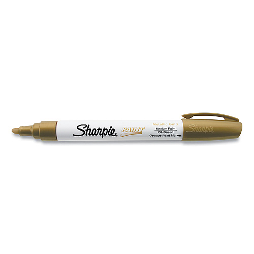 Sharpie Permanent Paint Marker, Medium Bullet Tip, Gold (35559)