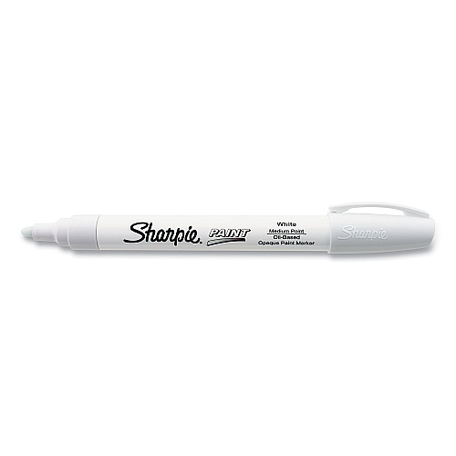 Sharpie Permanent Paint Marker, Medium Bullet Tip, White (35558)